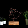 Bystag metal ahşap dekoratif masa süs dekoru-raf dekoru-hediyelik aksesuar-biblo-raf için süs-kız- Bystag metal wood decorative desk ornament-ornamental decor- wood metal decor-girl