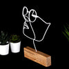 Bystag metal ahşap dekoratif masa süs dekoru-raf dekoru-hediyelik aksesuar-biblo-raf için süs-kız- Bystag metal wood decorative desk ornament-ornamental decor- wood metal decor-girl