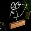 Bystag metal ahşap dekoratif masa süs dekoru-raf dekoru-hediyelik aksesuar-biblo-raf için süs-kız- Bystag metal wood decorative desk ornament-ornamental decor- wood metal decor-girl