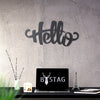 Bystag metal dekoratif duvar aksesuarı hello- Bystag metal wall art-wall art-wall decor-metal wall decor-hello