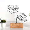 Bystag metal ahşap dekoratif masa süs dekoru-raf dekoru-hediyelik aksesuar-biblo-raf için süs-yapraklar- Bystag metal wood decorative desk ornament-ornamental decor- wood metal decor-leafs