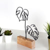Bystag metal ahşap dekoratif masa süs dekoru-raf dekoru-hediyelik aksesuar-biblo-raf için süs-yapraklar- Bystag metal wood decorative desk ornament-ornamental decor- wood metal decor