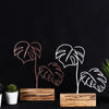 Bystag metal ahşap dekoratif masa süs dekoru-raf dekoru-hediyelik aksesuar-biblo-raf için süs-yapraklar- Bystag metal wood decorative desk ornament-ornamental decor- wood metal decor-leafs