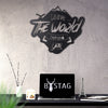 Bystag metal dekoratif duvar aksesuarı leave the world behind you- Bystag metal wall art-wall art-wall decor-metal wall decor-leave the world behind you