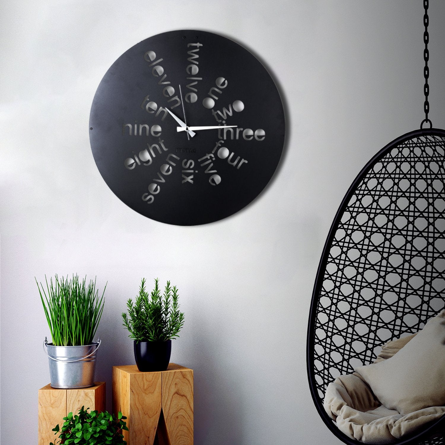 Bystag Metal decorative Wall clock Letters-Bystag Büyük saat - Bystag Metal dekoratif Duvar Saati Harfler- Bystag Big Clock