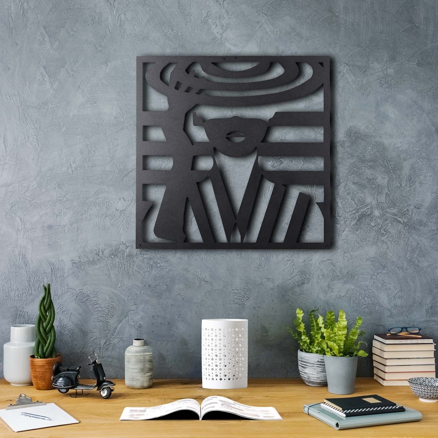 Bystag metal dekoratif duvar aksesuarı kadın- Bystag metal wall art-wall art-wall decor-metal wall decor-woman