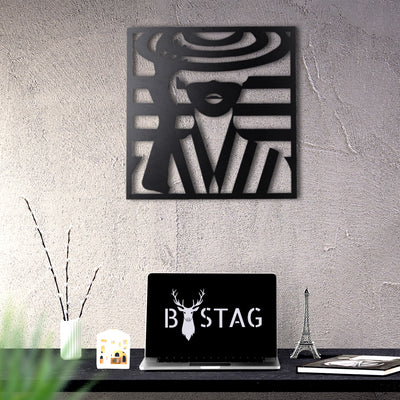 Bystag metal dekoratif duvar aksesuarı kadın- Bystag metal wall art-wall art-wall decor-metal wall decor-woman