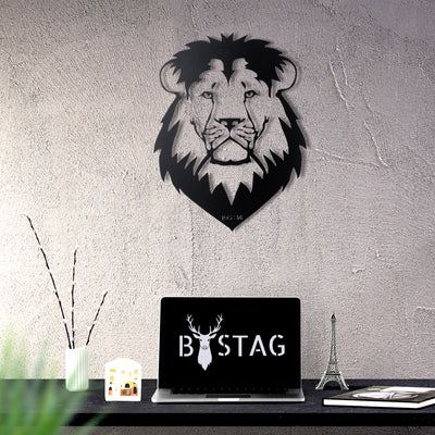Bystag metal dekoratif duvar aksesuarı aslan- Bystag metal wall art-wall art-wall decor-metal wall decor-lion