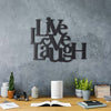 Bystag metal dekoratif duvar aksesuarı live love laugh- Bystag metal wall art-wall art-wall decor-metal wall decor-live love laugh