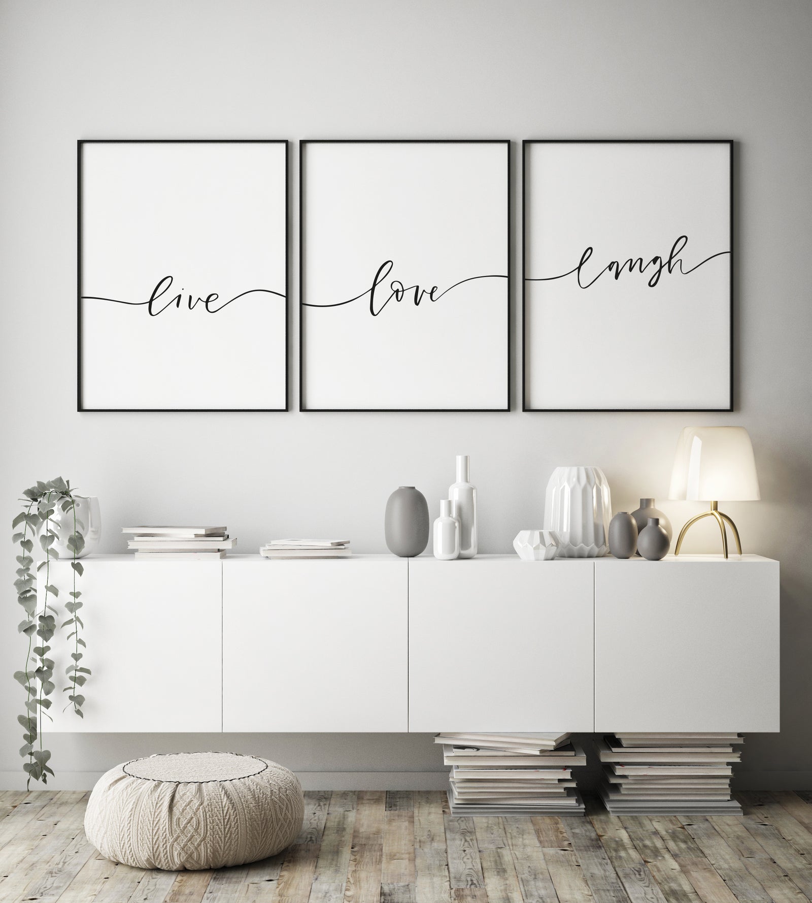POSTER SET LIVE LOVE LAUGH SET 3'LÜ