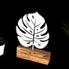 Bystag metal ahşap dekoratif masa süs dekoru-raf dekoru-hediyelik aksesuar-biblo-raf için süs-yaprak- Bystag metal wood decorative desk ornament-ornamental decor- wood metal decor-monstera-leaf