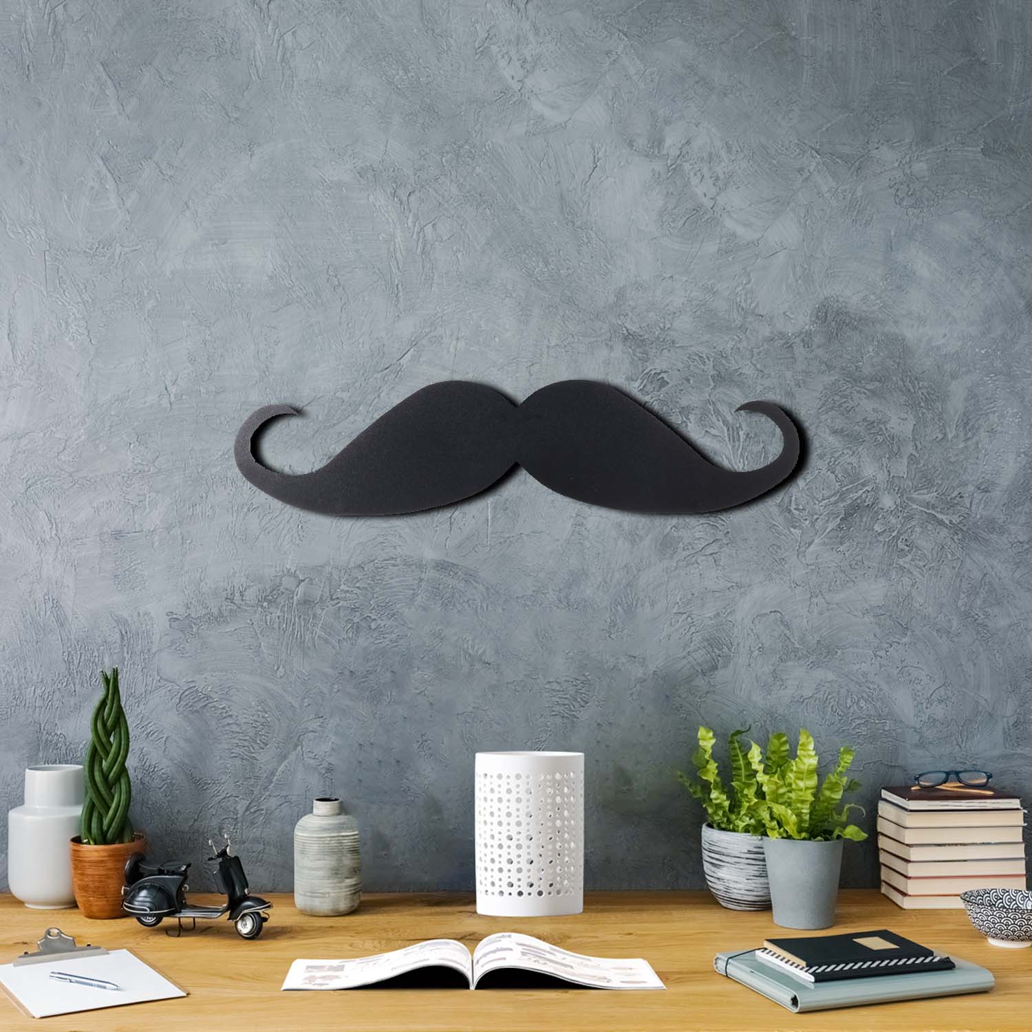 Bystag metal dekoratif duvar aksesuarı bıyık- Bystag metal wall art-wall art-wall decor-metal wall decor-mustache