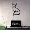 Bystag metal dekoratif duvar aksesuarı tilki- Bystag metal wall art-wall art-wall decor-metal wall decor-fox-animal