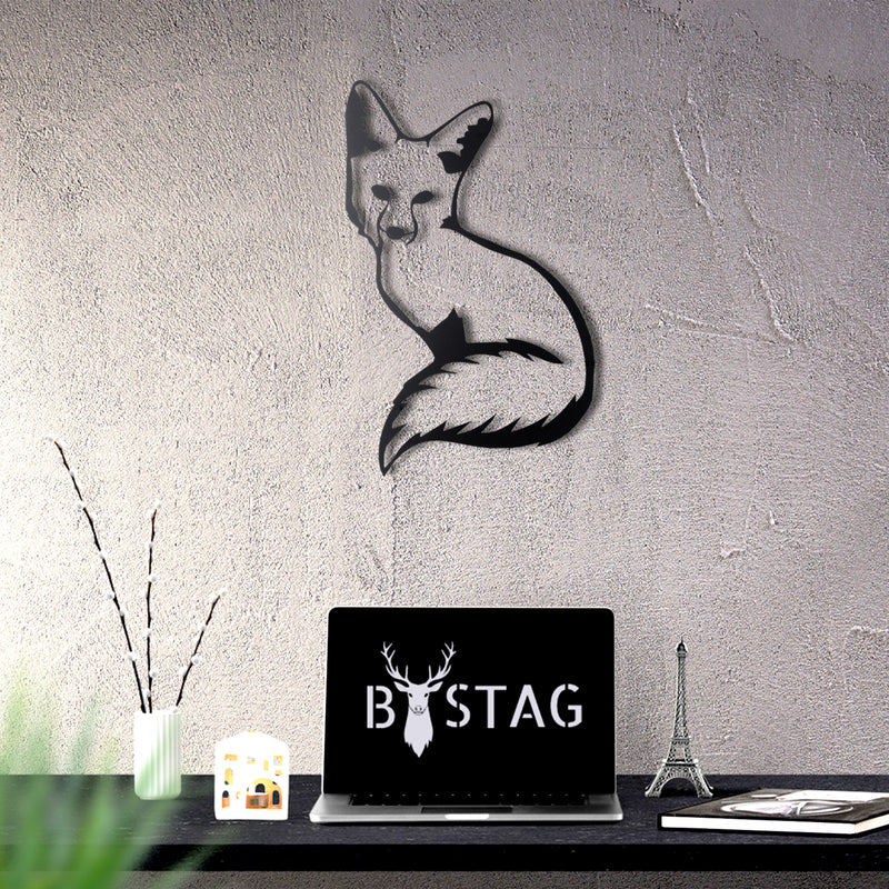 Bystag metal dekoratif duvar aksesuarı tilki- Bystag metal wall art-wall art-wall decor-metal wall decor-fox-animal