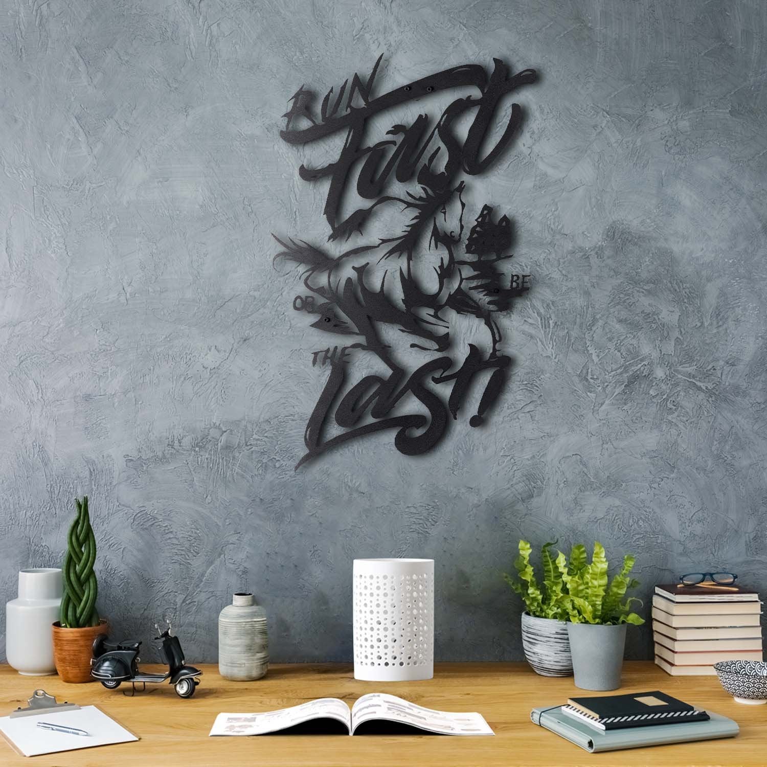 Bystag metal dekoratif duvar aksesuarı - Bystag metal wall art-wall art-wall decor-metal wall decor-run fast