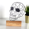 Bystag metal ahşap dekoratif masa süs dekoru-raf dekoru-hediyelik aksesuar-biblo-raf için süs-kuru kafa- Bystag metal wood decorative desk ornament-ornamental decor- wood metal decor-skull