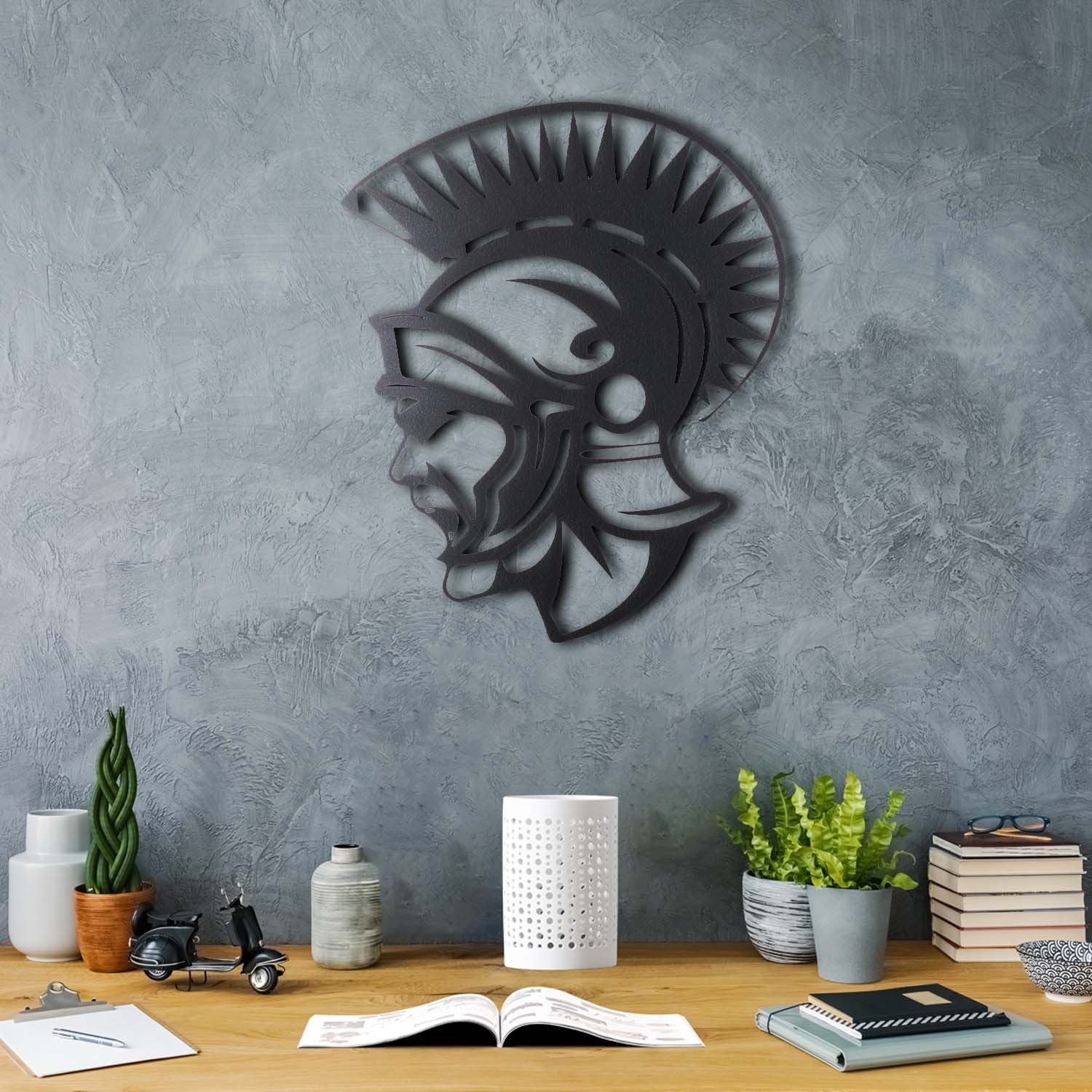 Bystag metal dekoratif duvar aksesuarı soldier- Bystag metal wall art-wall art-wall decor-metal wall decor-soldier-warrior
