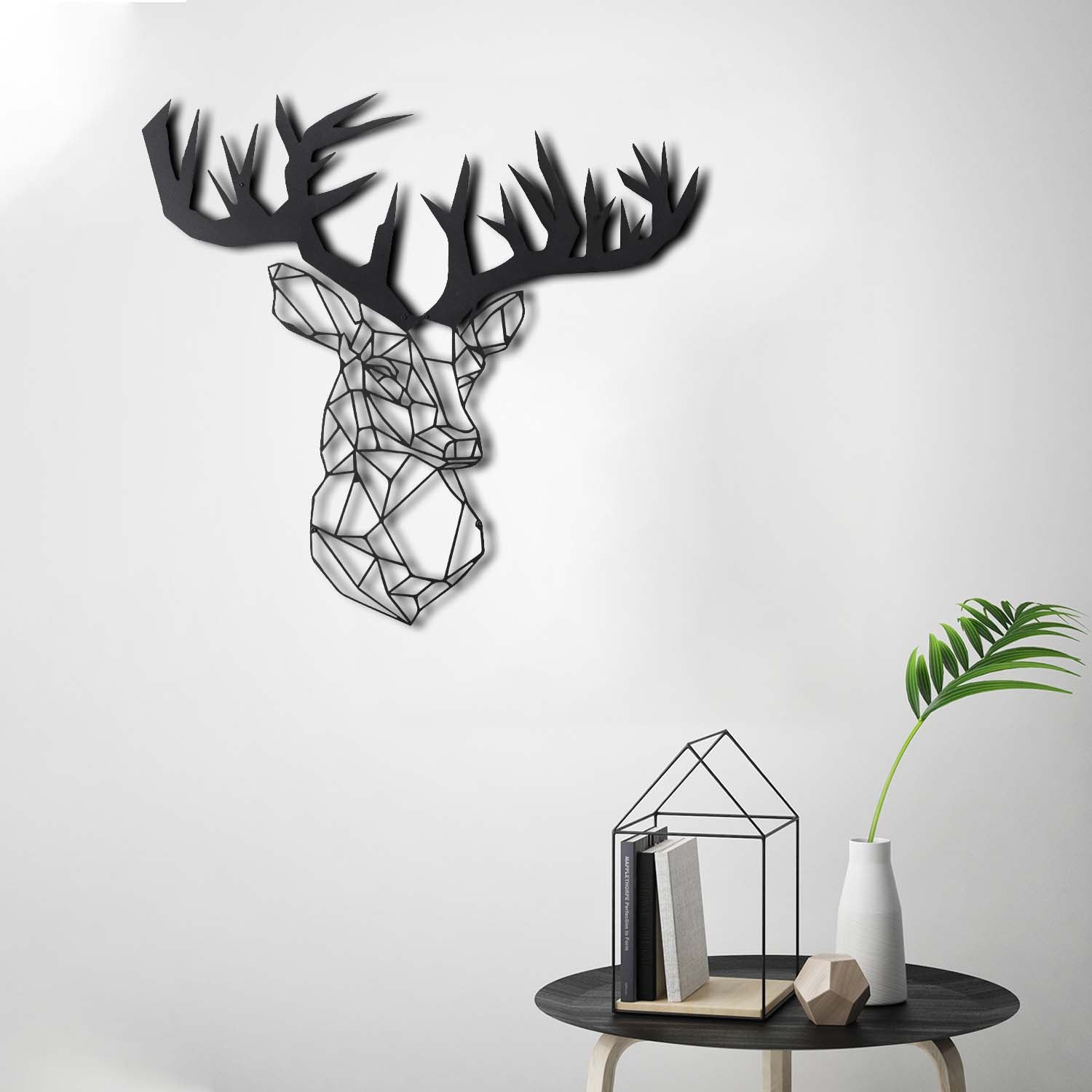 Bystag metal dekoratif duvar aksesuarı geyik- Bystag metal wall art-wall art-wall decor-metal wall decor-stag
