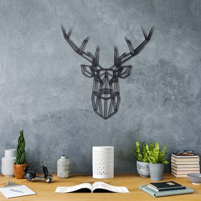 Bystag metal dekoratif duvar aksesuarı geyik- Bystag metal wall art-wall art-wall decor-metal wall decor-stag-animal