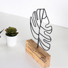 Bystag metal ahşap dekoratif masa süs dekoru-raf dekoru-hediyelik aksesuar-biblo-raf için süs-yaprak- Bystag metal wood decorative desk ornament-ornamental decor- wood metal decor-leaf