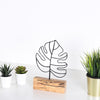Bystag metal ahşap dekoratif masa süs dekoru-raf dekoru-hediyelik aksesuar-biblo-raf için süs-yaprak- Bystag metal wood decorative desk ornament-ornamental decor- wood metal decor-leaf