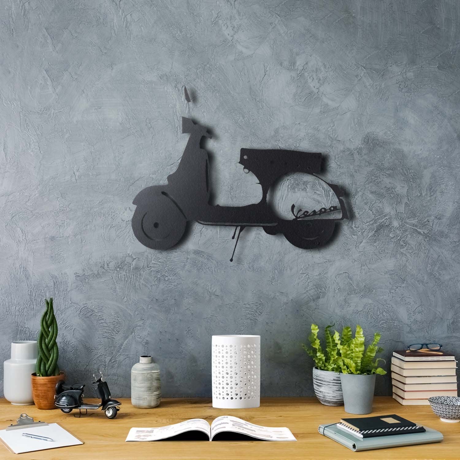 Bystag metal dekoratif duvar aksesuarı vespa- Bystag metal wall art-wall art-wall decor-metal wall decor-vespa