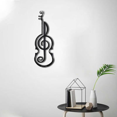 Bystag metal dekoratif duvar aksesuarı violin- Bystag metal wall art-wall art-wall decor-metal wall decor-violin