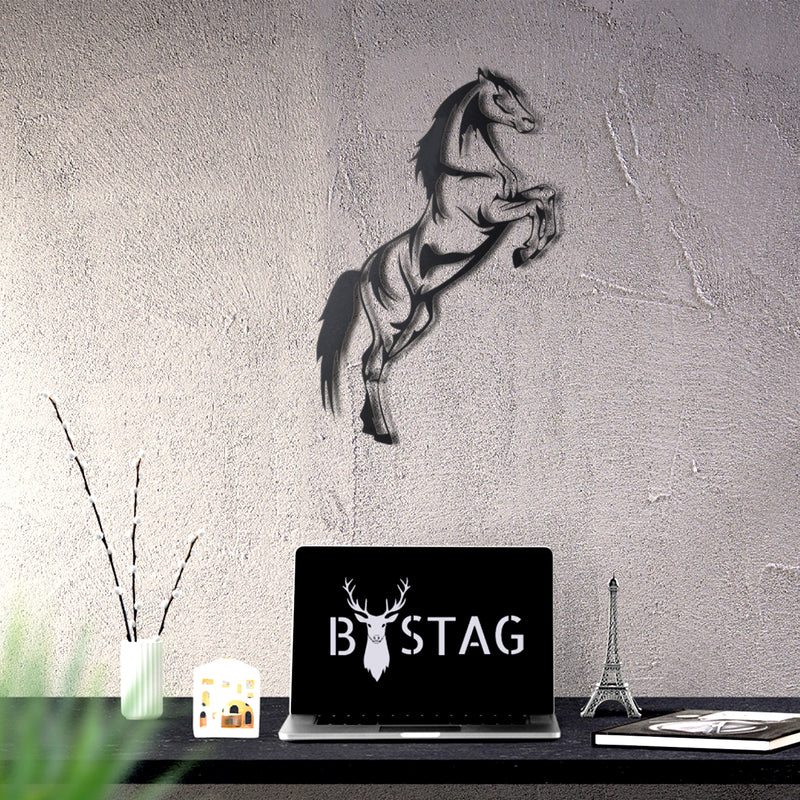 Bystag metal dekoratif duvar aksesuarı at- Bystag metal wall art-wall art-wall decor-metal wall decor-horse