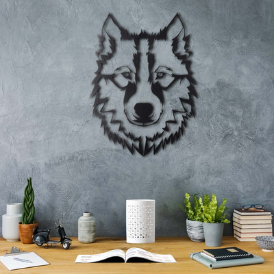 Bystag metal dekoratif duvar aksesuarı kurt- Bystag metal wall art-wall art-wall decor-metal wall decor-wolf