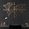 Bystag metal dekoratif duvar aksesuarı dünya haritası- Bystag metal wall art-wall art-wall decor-metal wall decor-world map-metal world map-gold world map compass