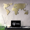 Bystag metal dekoratif duvar aksesuarı dünya haritası- Bystag metal wall art-wall art-wall decor-metal wall decor-world map-metal world map-gold world map