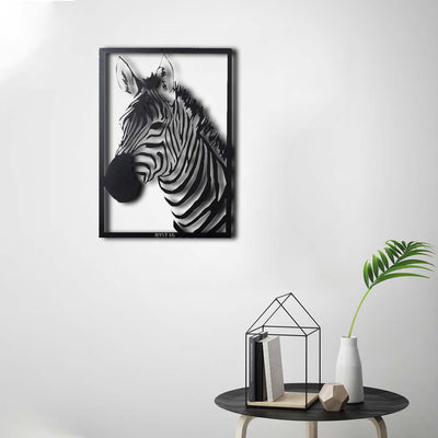 Bystag metal dekoratif duvar aksesuarı zebra- Bystag metal wall art-wall art-wall decor-metal wall decor-zebra